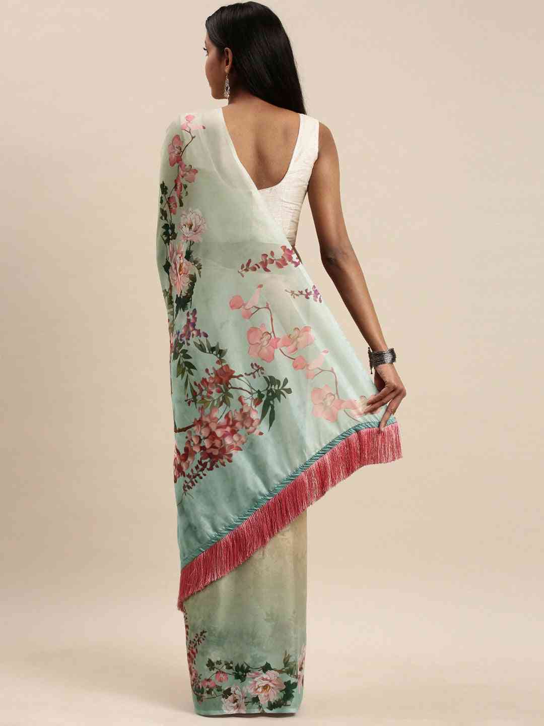 Vastranand Buy Celebrity Floral Printed Silk Saree 