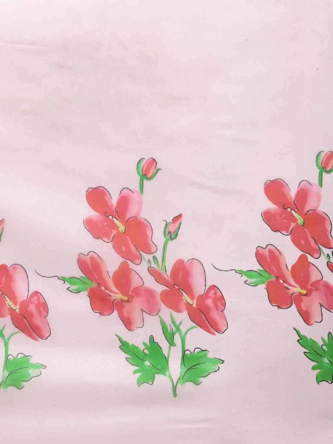 Vastranand Celebrity Floral Silk Saree with Resham Tassel 