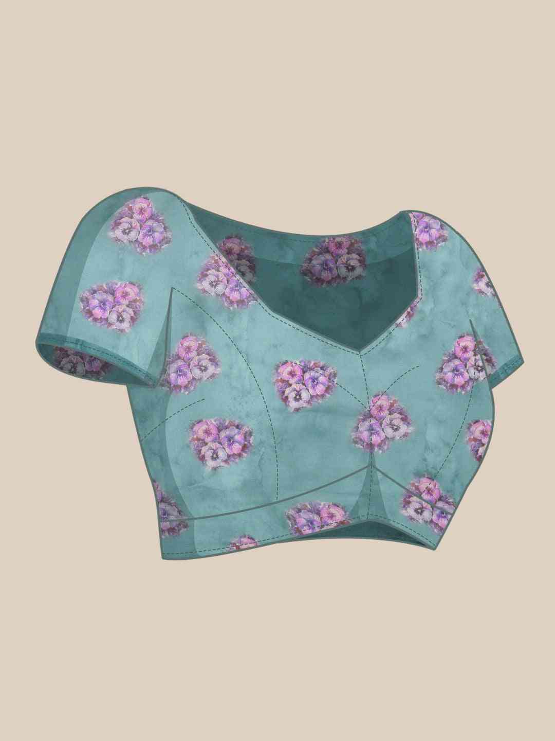 Buy At Vastranand's Celebrity Floral Printed Silk Saree