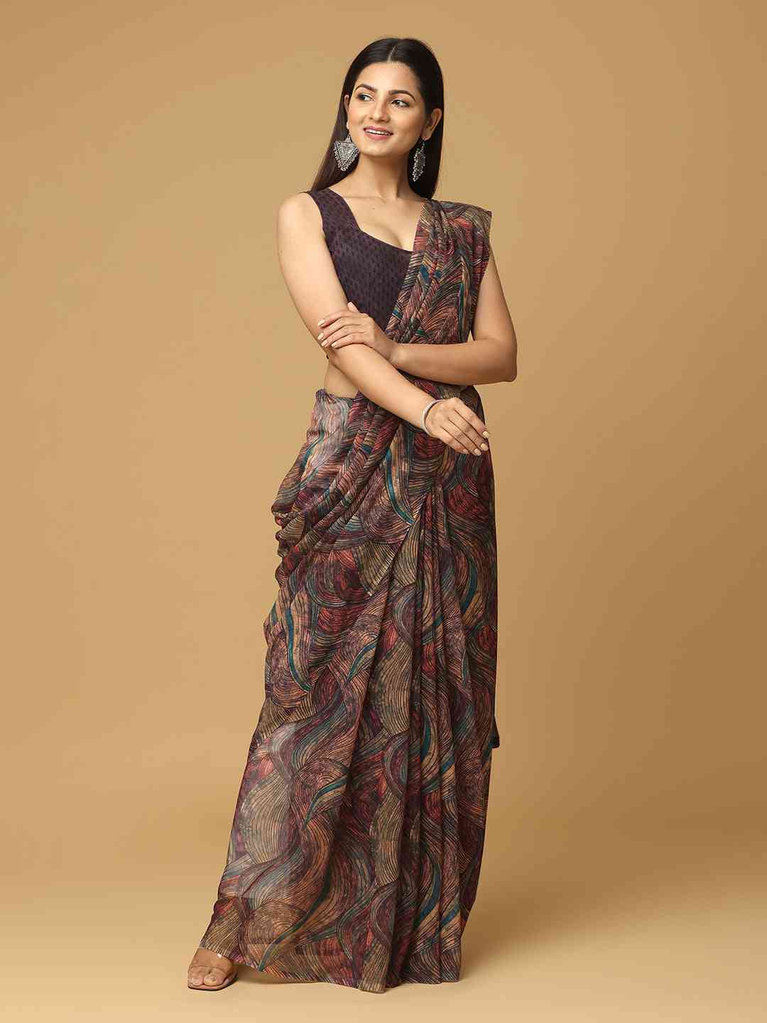 Ombre Soft Georgette Digital Print Party Wear Saree