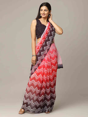 Ombre Soft Georgette Digital Print Party Wear Saree
