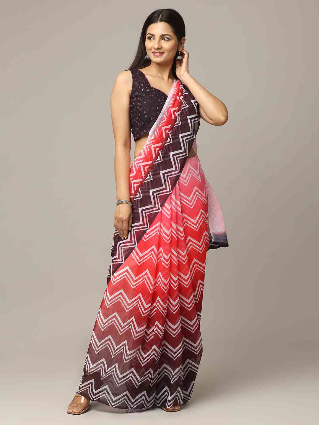 Ombre Soft Georgette Digital Print Party Wear Saree