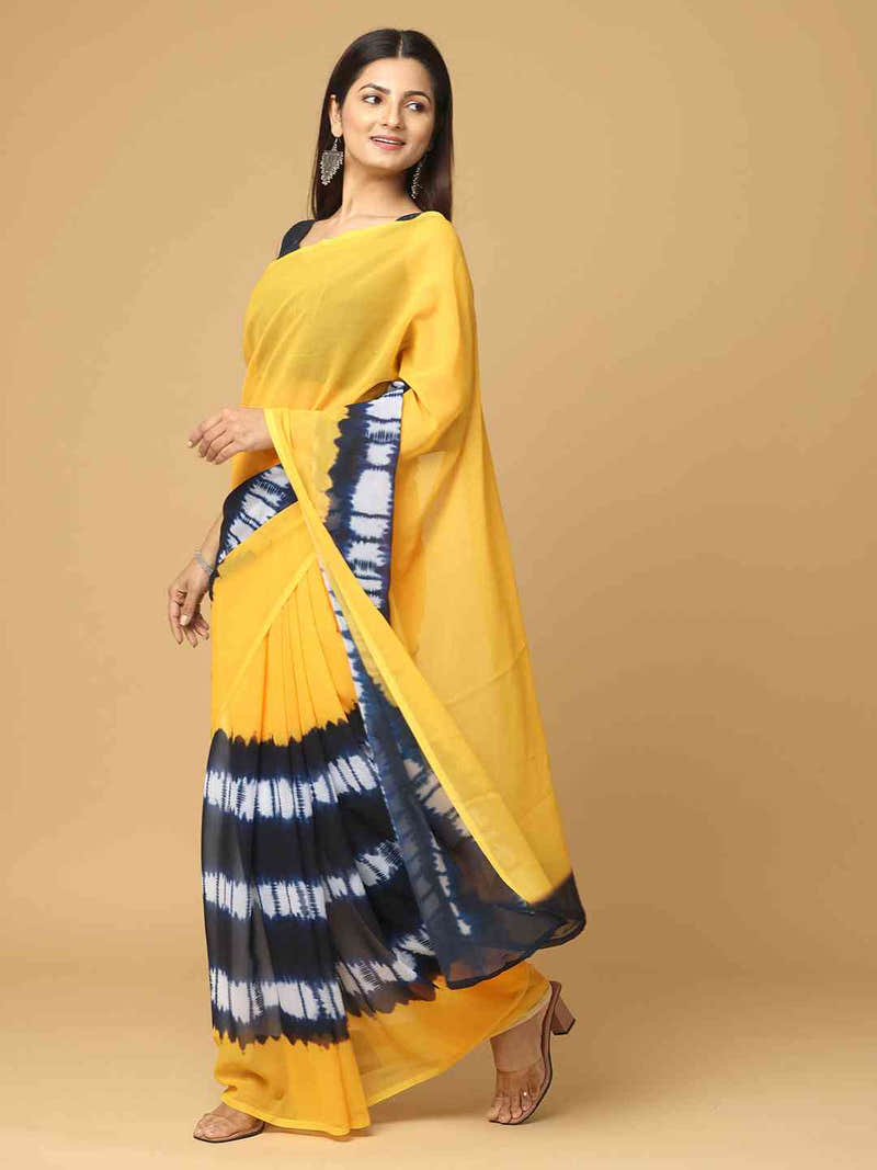 Ombre Soft Georgette Printed Party Wear Saree