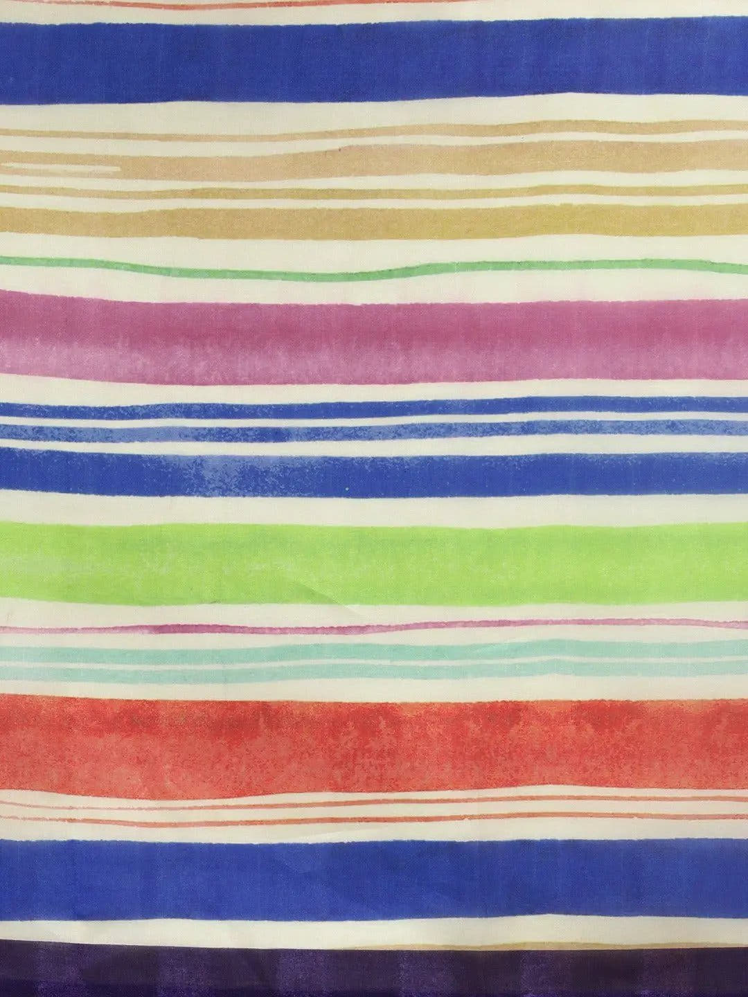 Buy At Vastranand Pure Silk Striped Saree With Resham Tassel
