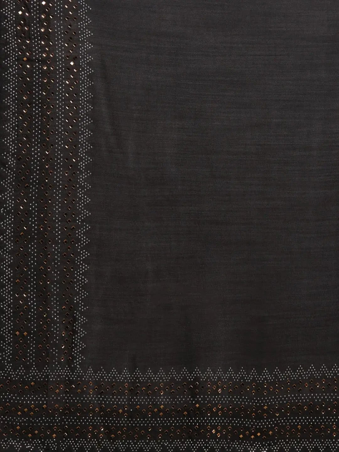 Buy Stylish Embellished Broder And Stones Work Silk Saree
