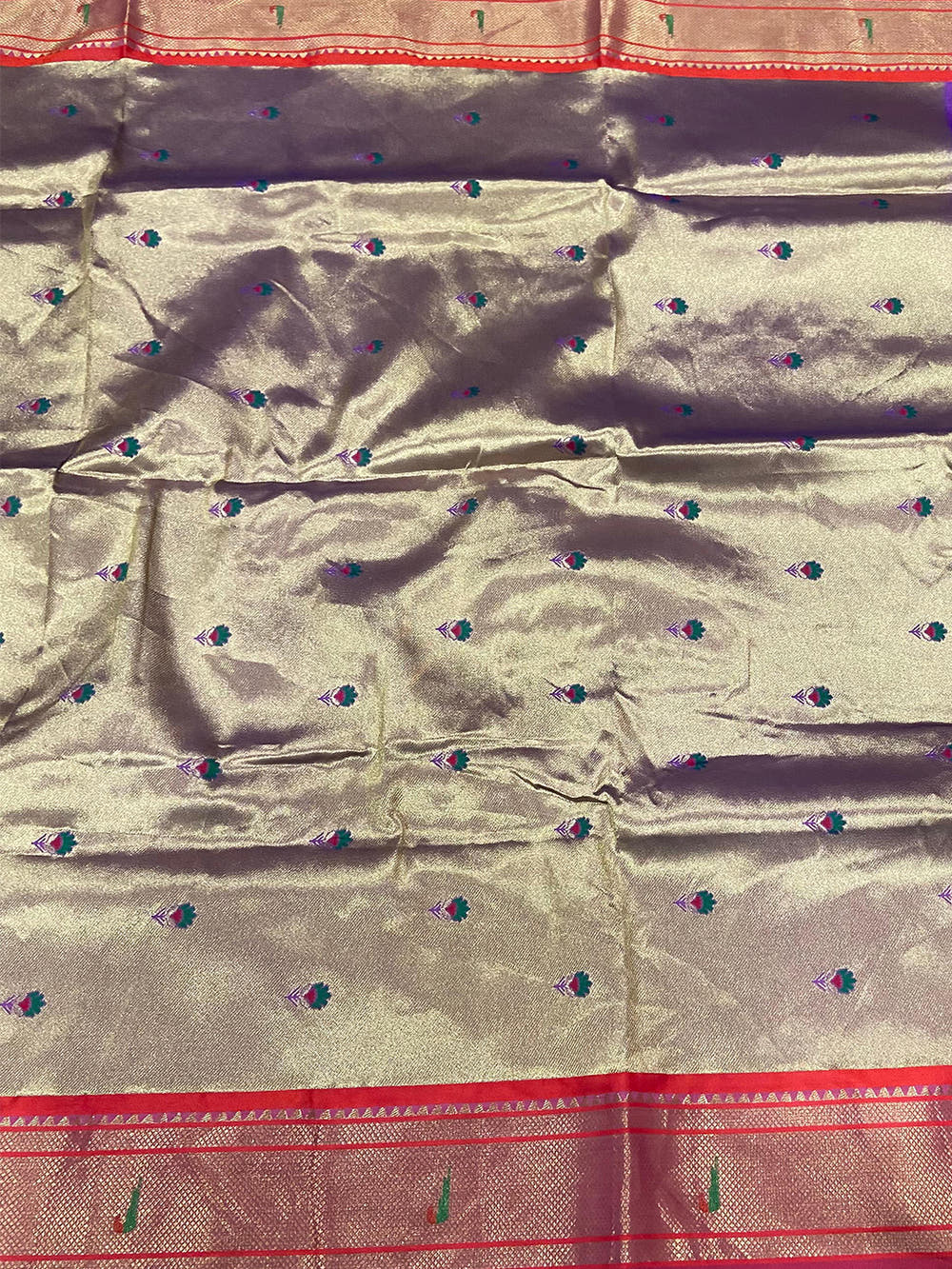 Lavender Soft Silk Yeola Paithani Saree

