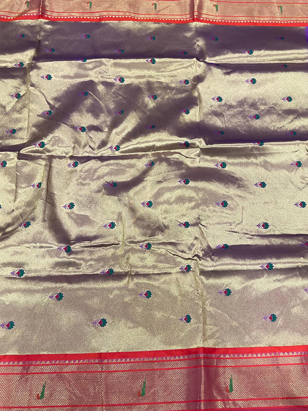 Lavender Soft Silk Yeola Paithani Saree


