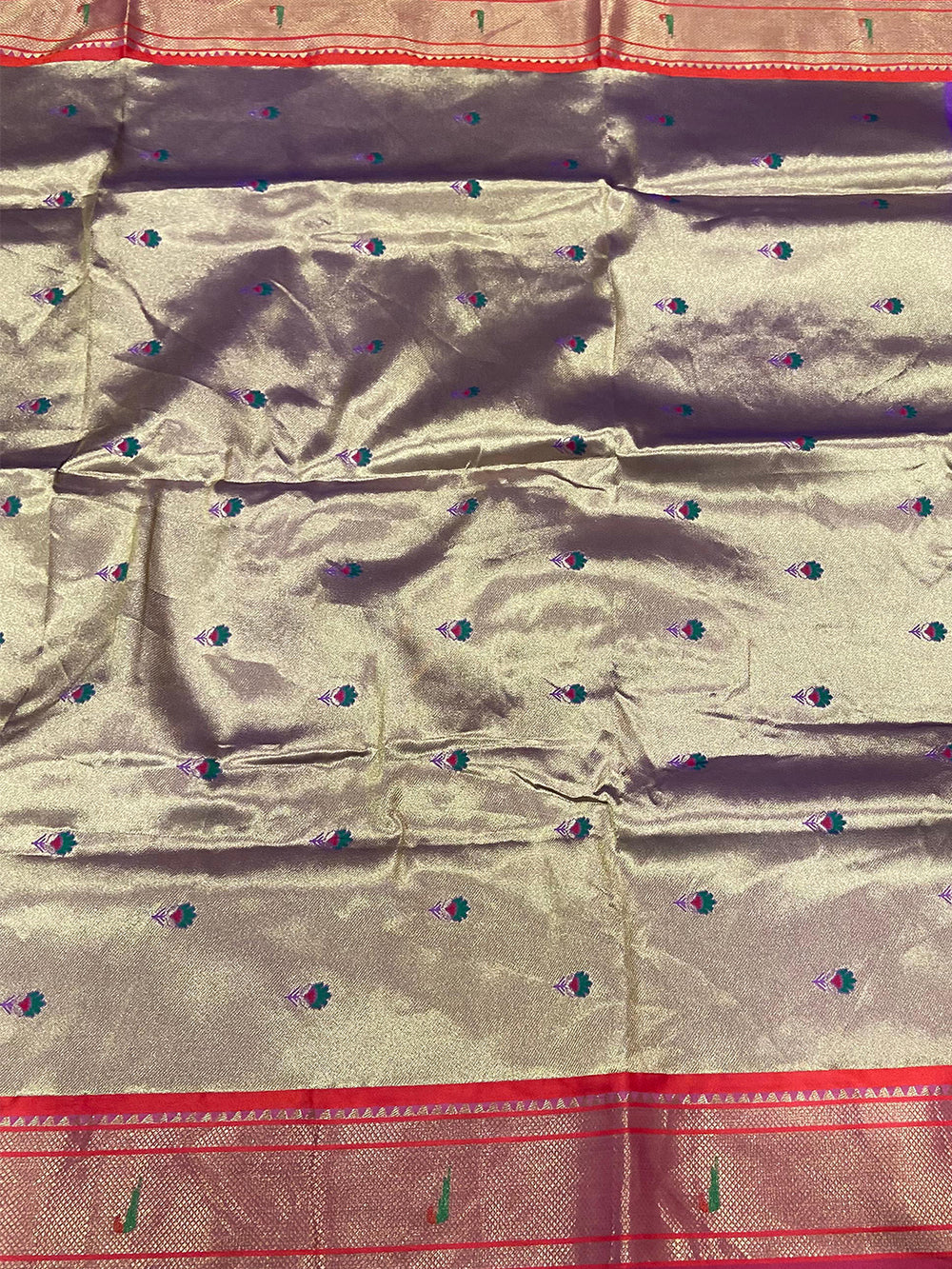 Lavender Soft Silk Yeola Paithani Saree