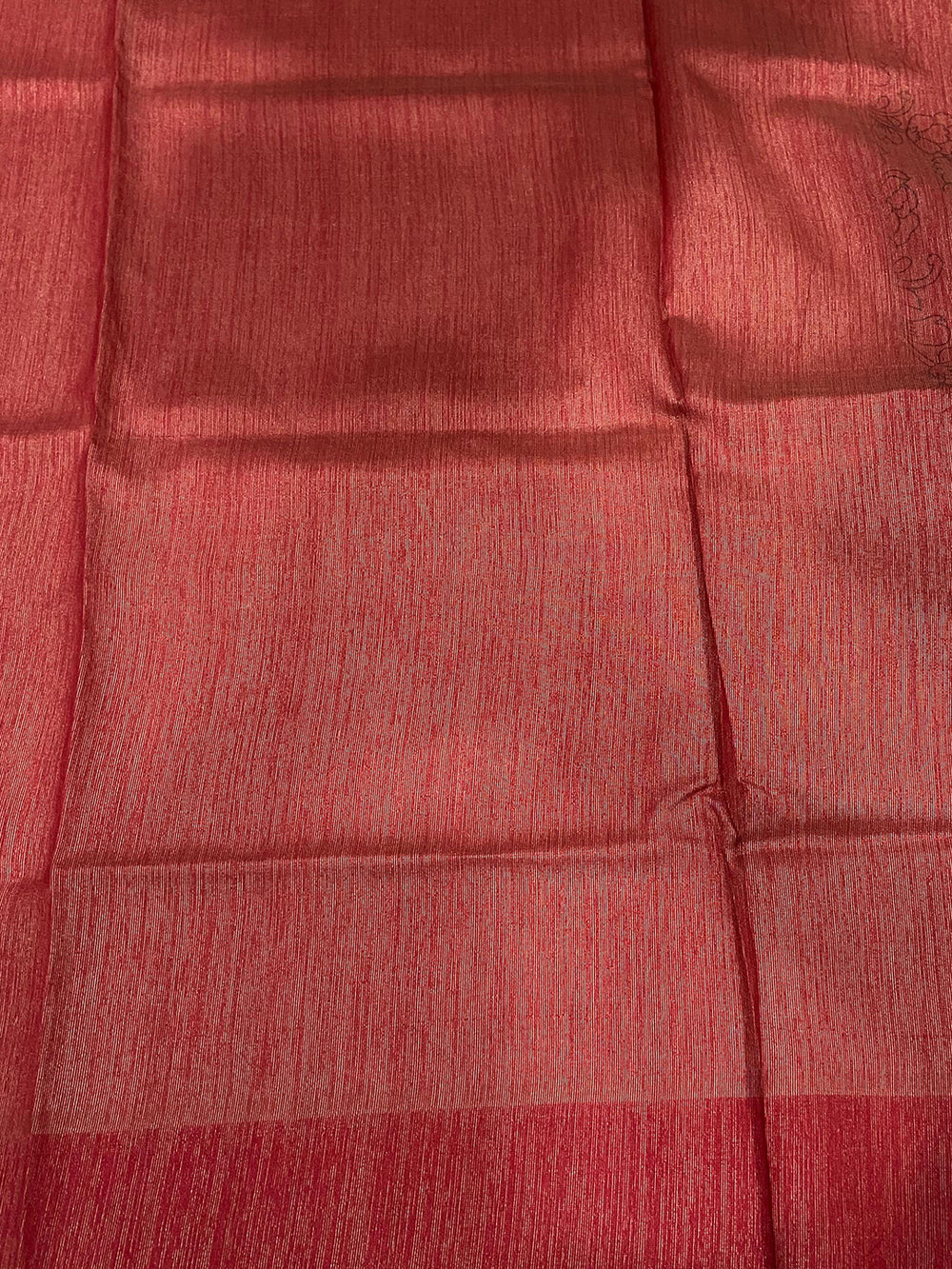 Cream Floral Tussar Silk Saree