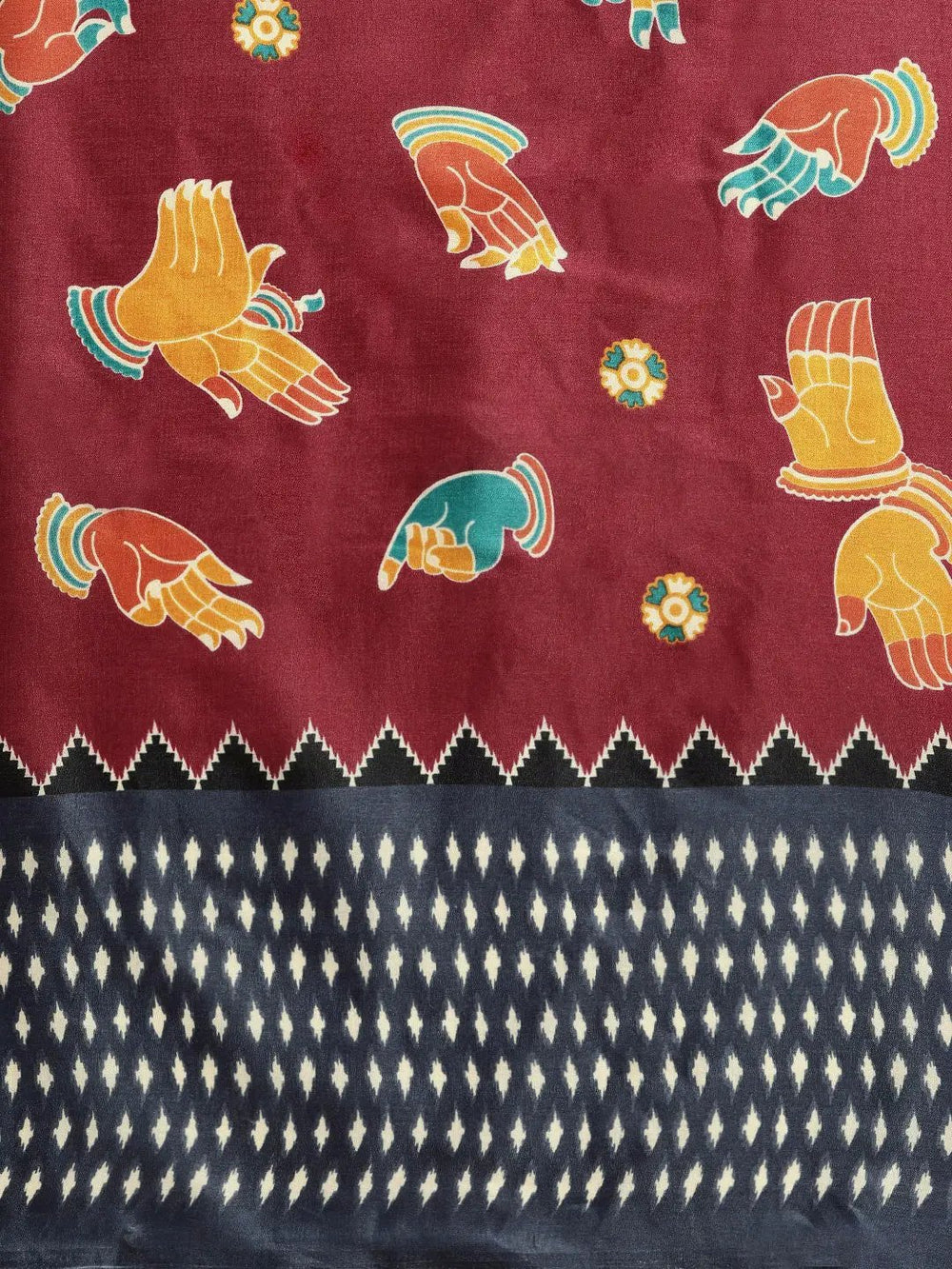 At Vastranand Stylish Linen Kalamkari Print Chanderi Saree 