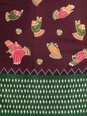  Stylish Linen Kalamkari Print Chanderi Saree 
