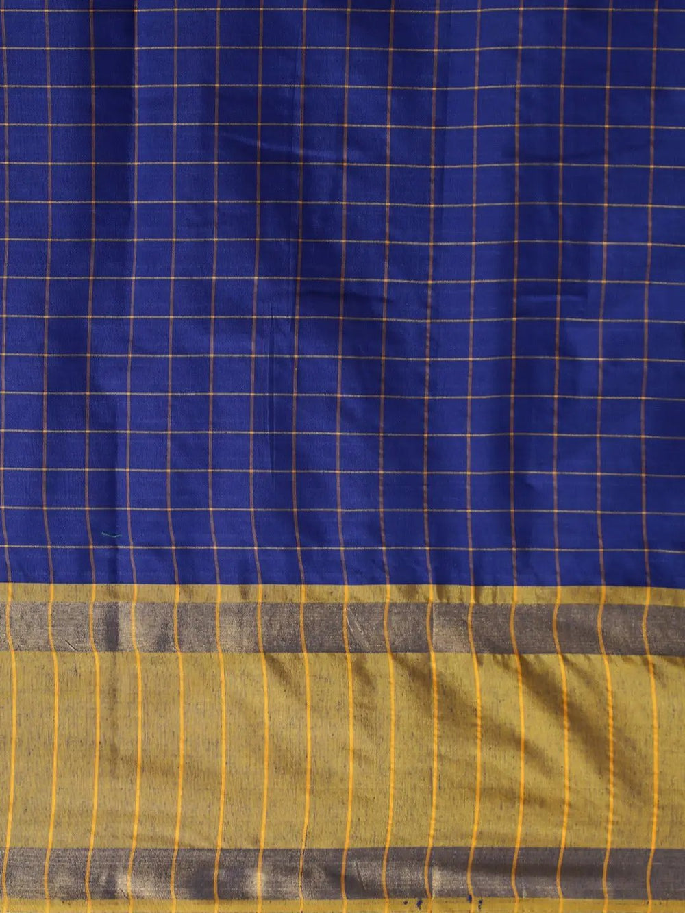  Stylish Silk Cotton Checked Zari Work Saree At Vastranand