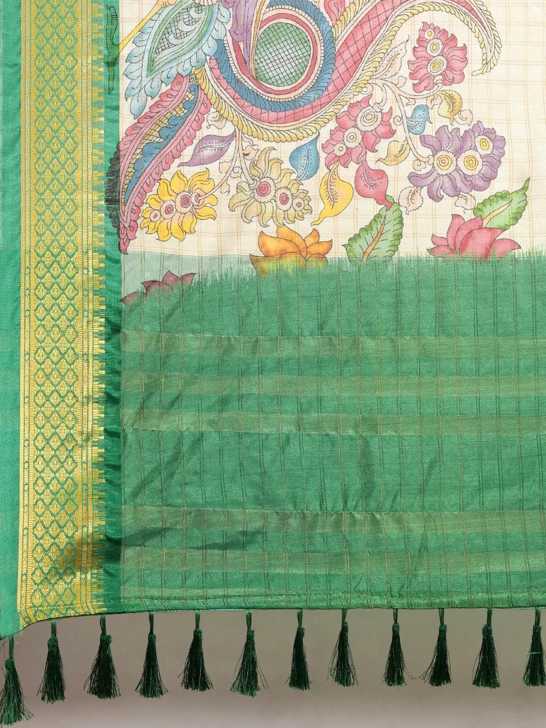  Latest Kalamkari Digital Print Uppada Silk Saree