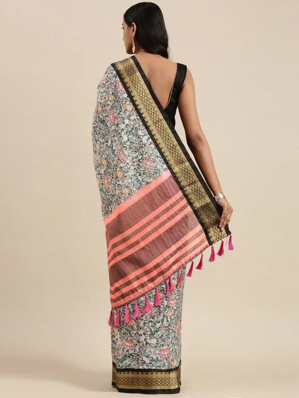  Latest Kalamkari Digital Print Uppada Silk Saree