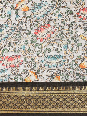  Latest Kalamkari Digital Print Uppada Silk Saree