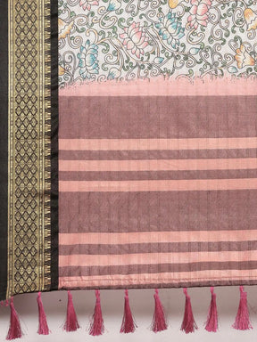  Latest Kalamkari Digital Print Uppada Silk Saree