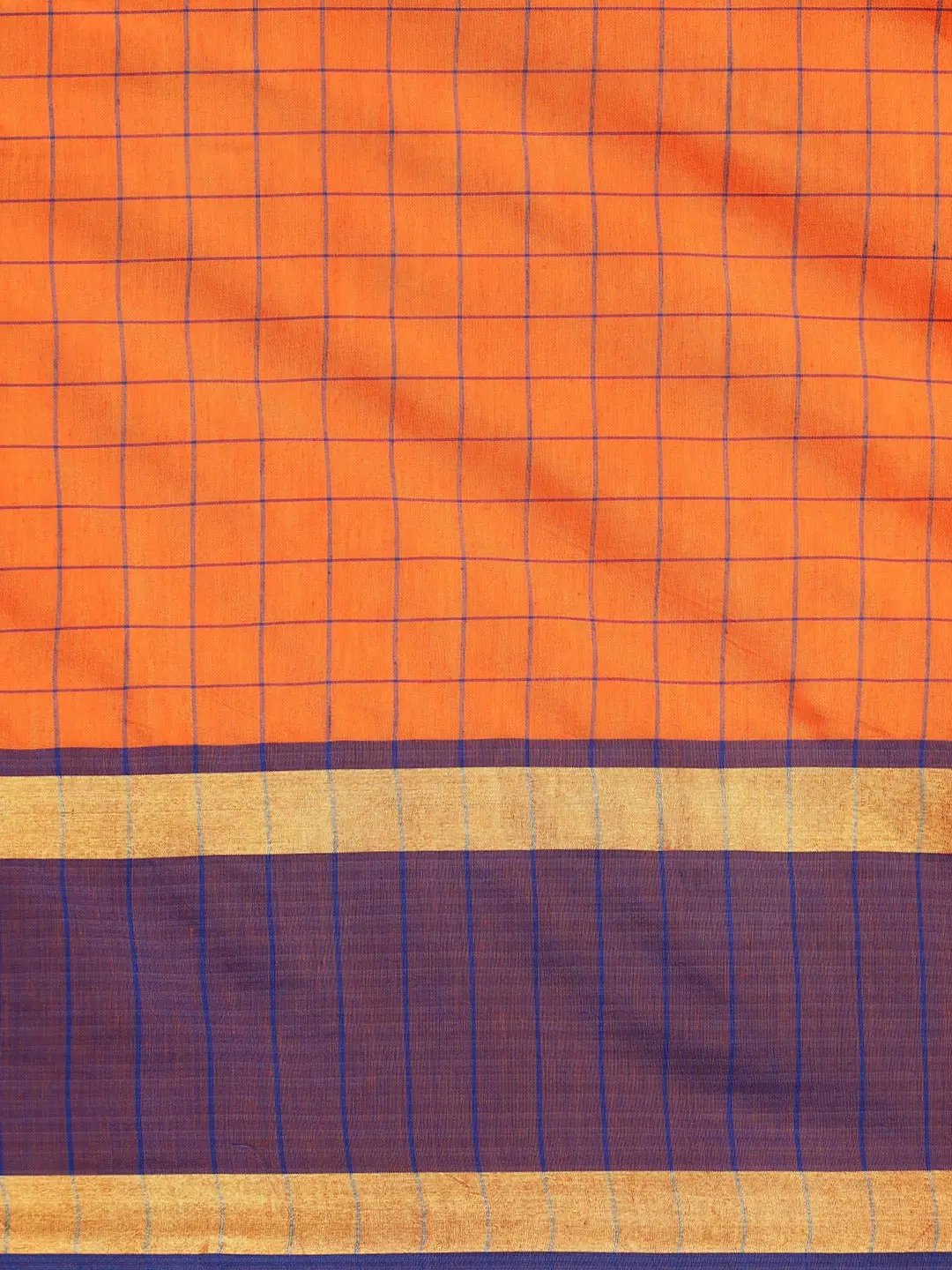 Stylish Uppada Checked Saree With Zari Border