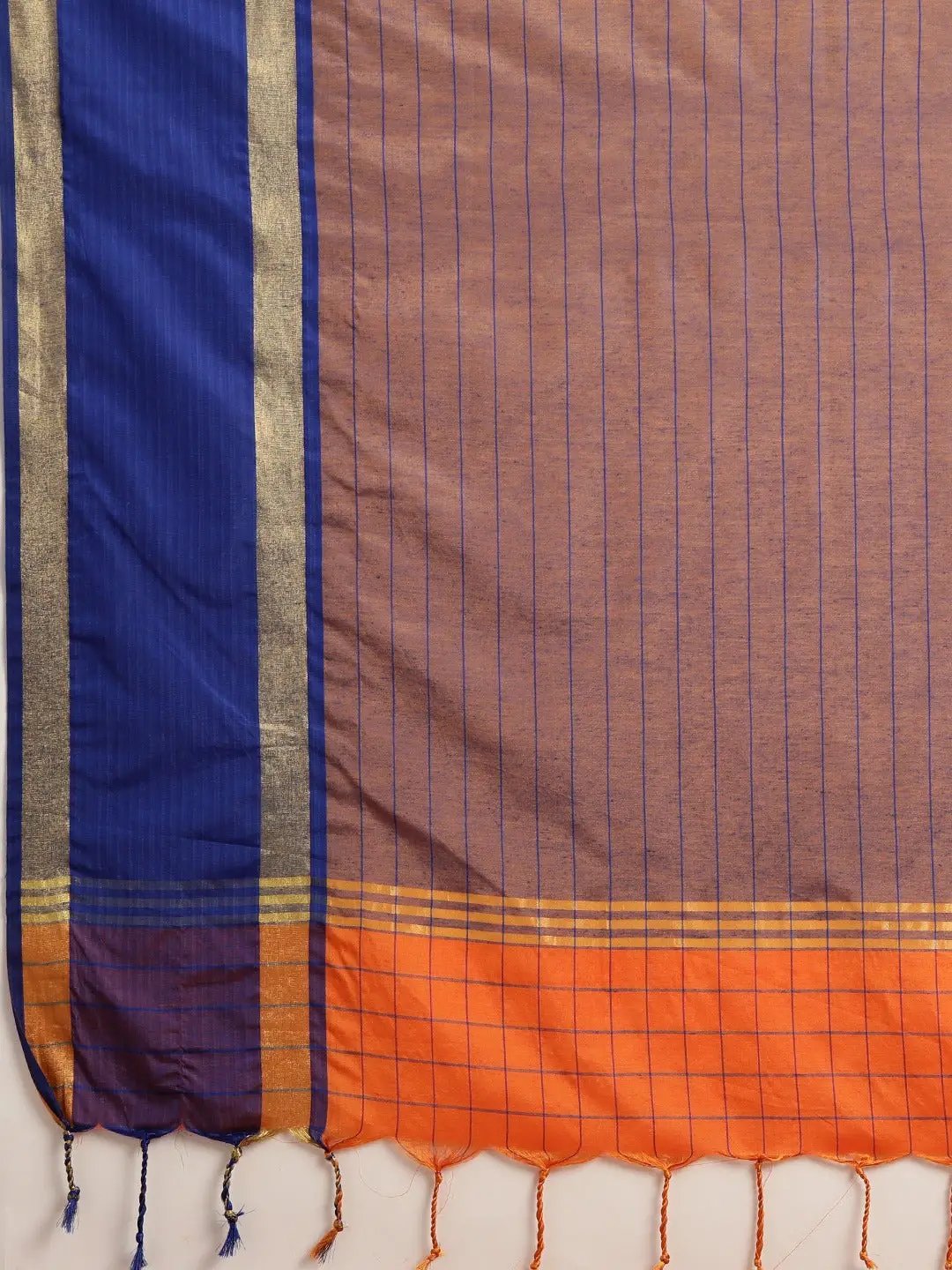 Stylish Uppada Checked Saree With Zari Border