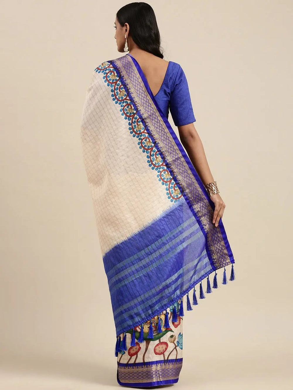  Latest Kalamkari Digital Print Uppada Silk Saree
