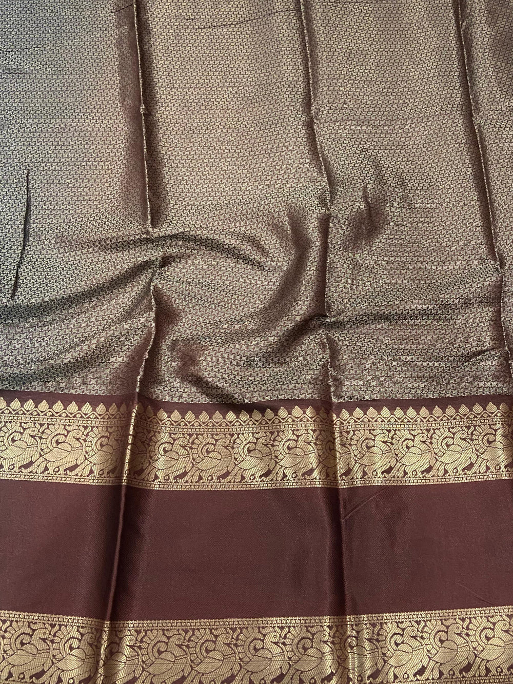 Teal Banarasi Pichwai Print Saree
