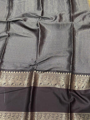 Olive Banarasi Pichwai Print Saree