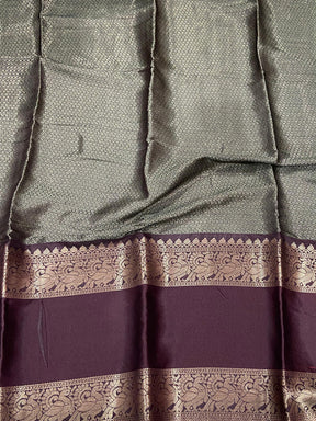 Rust Banarasi Pichwai Print Saree
