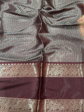 Mustard Banarasi Pichwai Print Saree


