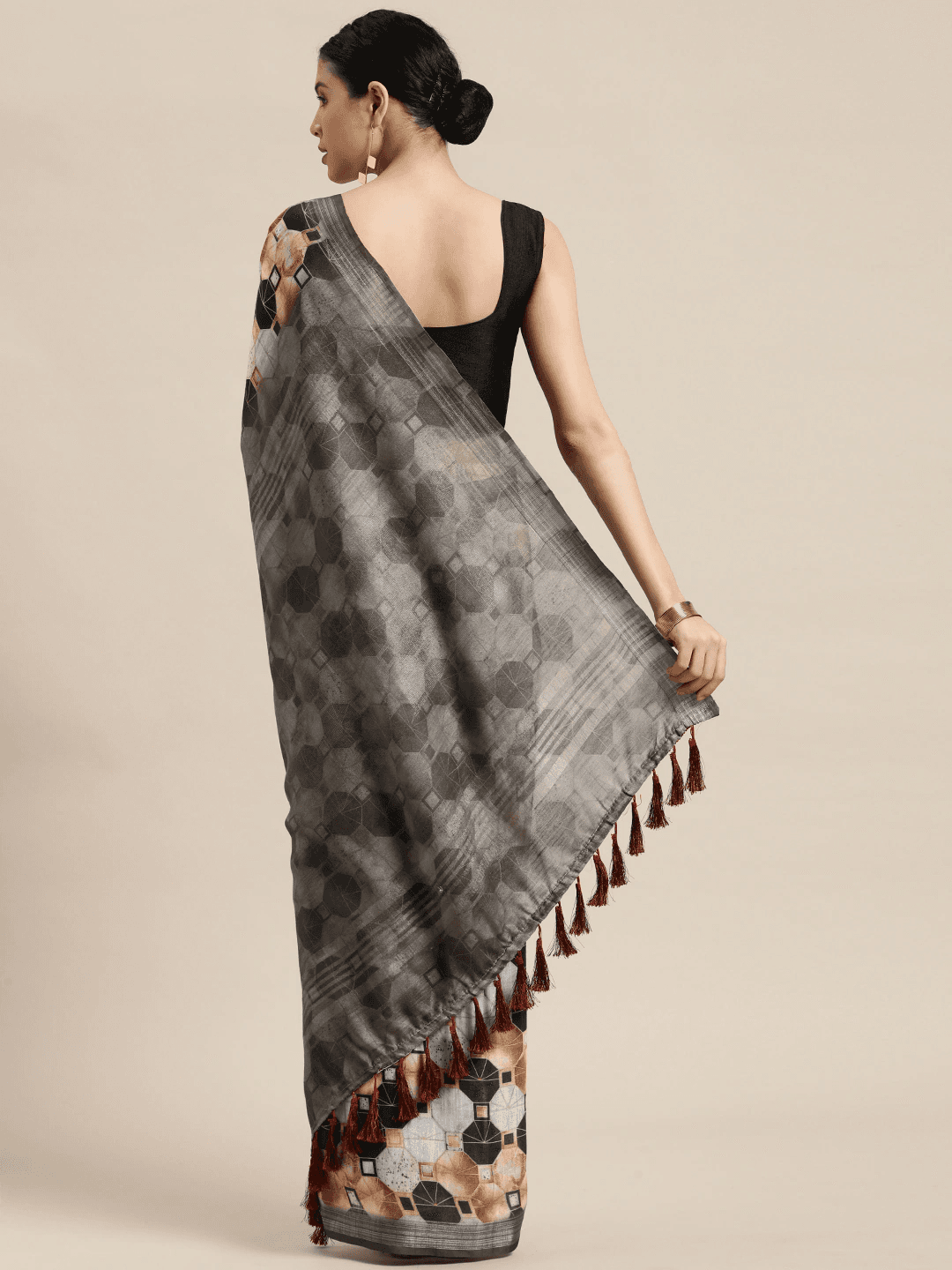 Soft Linen Digital Print Festive Wear Saree