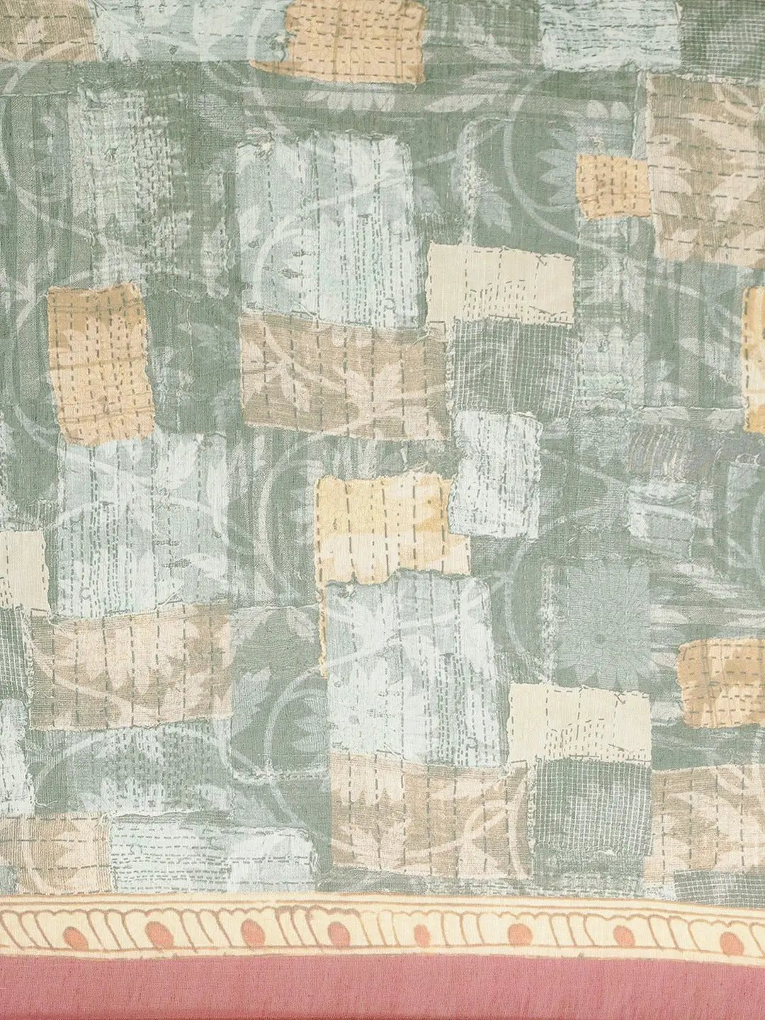 Digital Print Kalamakri Desine Soft Linen Saree