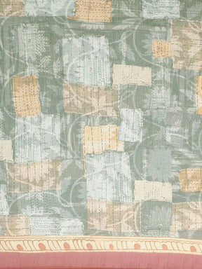 Digital Print Kalamakri Desine Soft Linen Saree