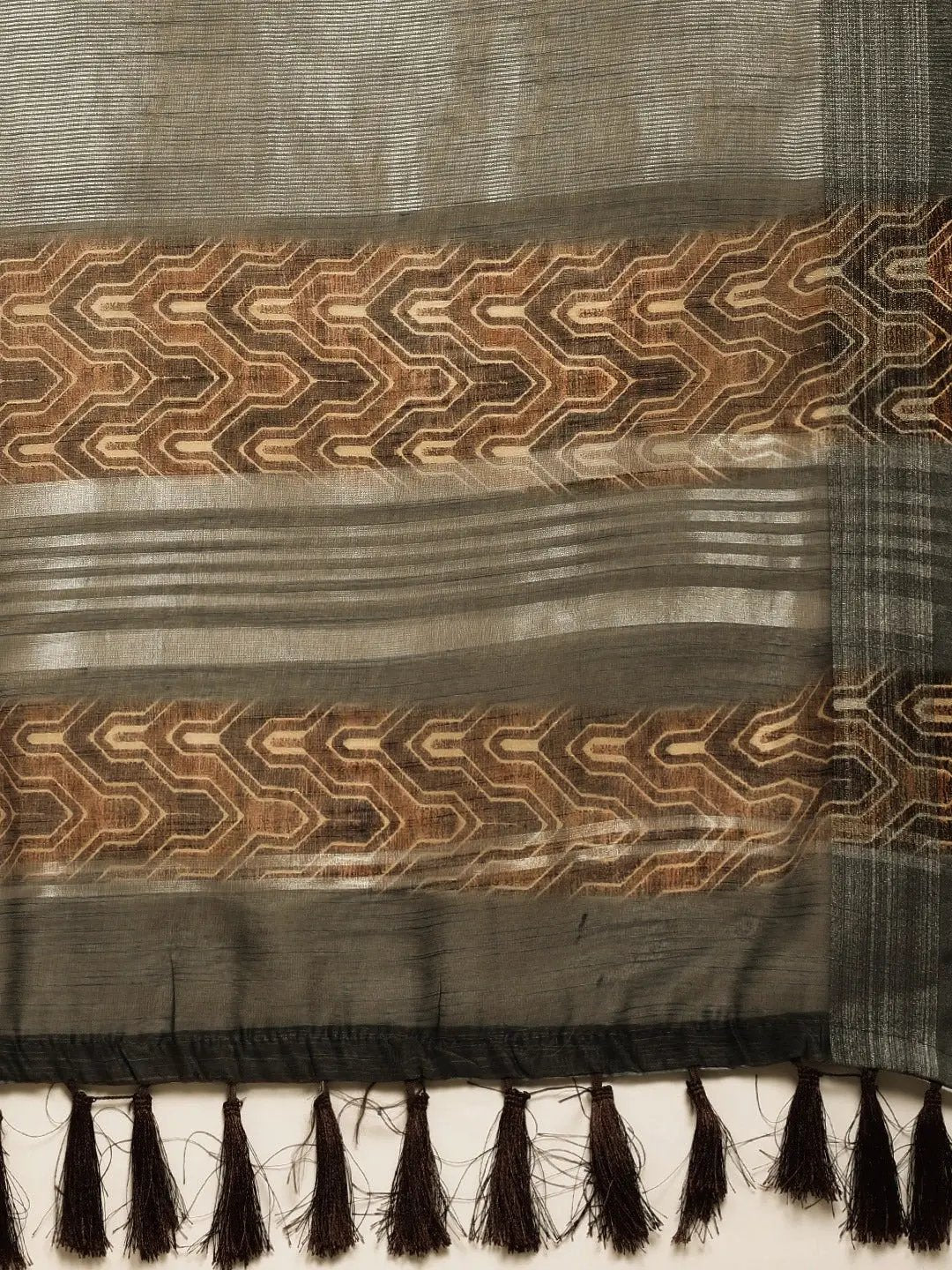Soft Linen Digital Print Festive Wear Saree