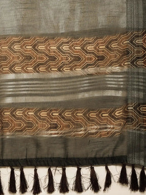 Soft Linen Digital Print Festive Wear Saree