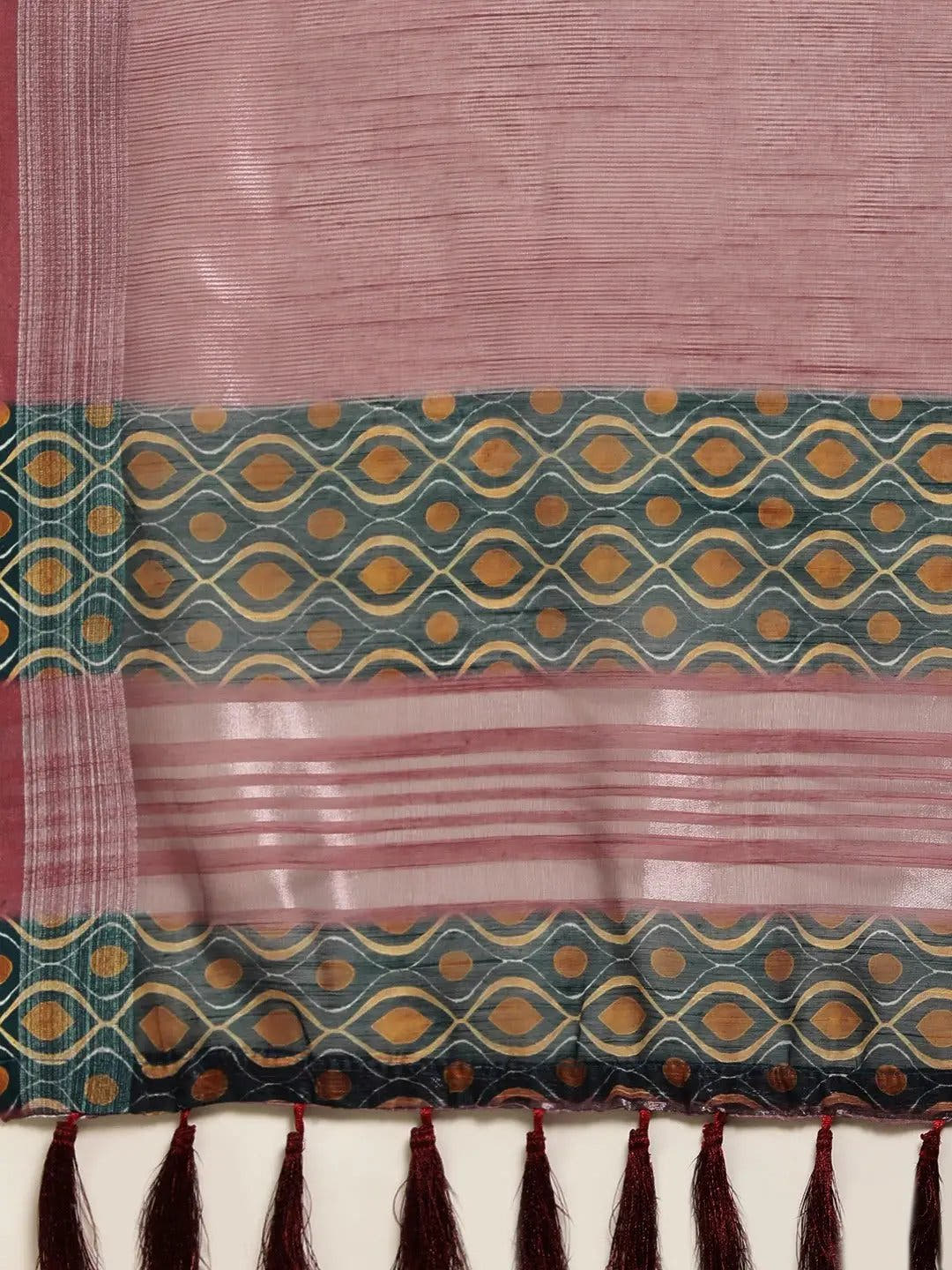 Soft Linen Digital Print Festive Wear Saree