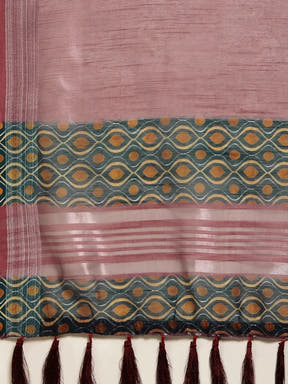 Soft Linen Digital Print Festive Wear Saree