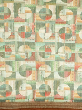 Soft Linen Digital Print Festive Wear Saree