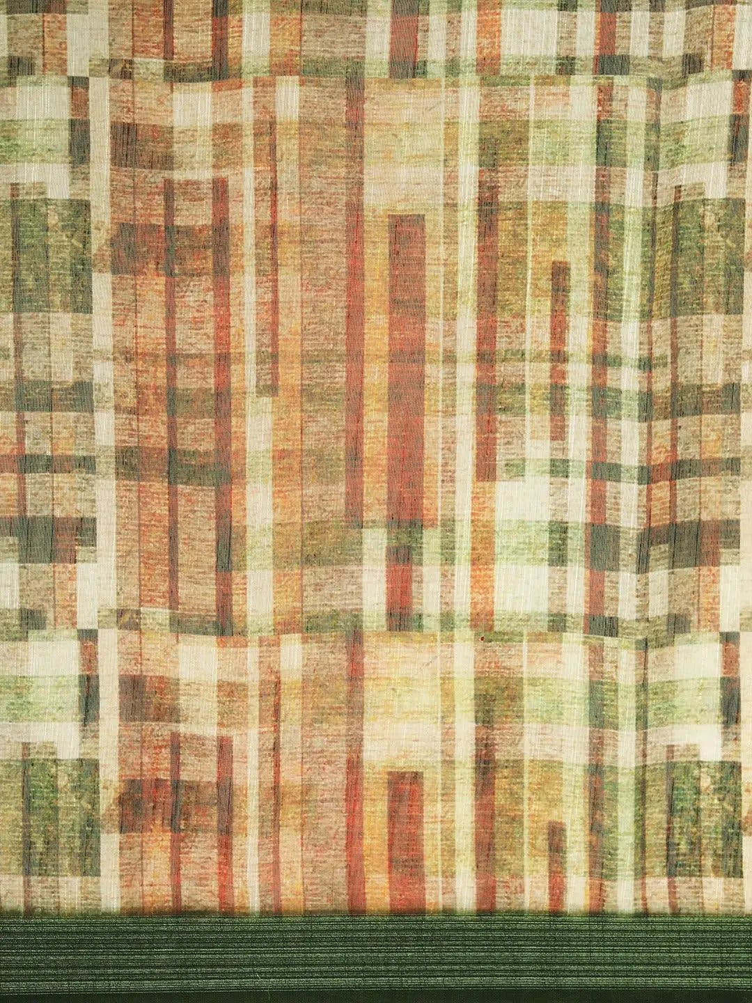 Soft Linen Digital Print Festive Wear Saree
