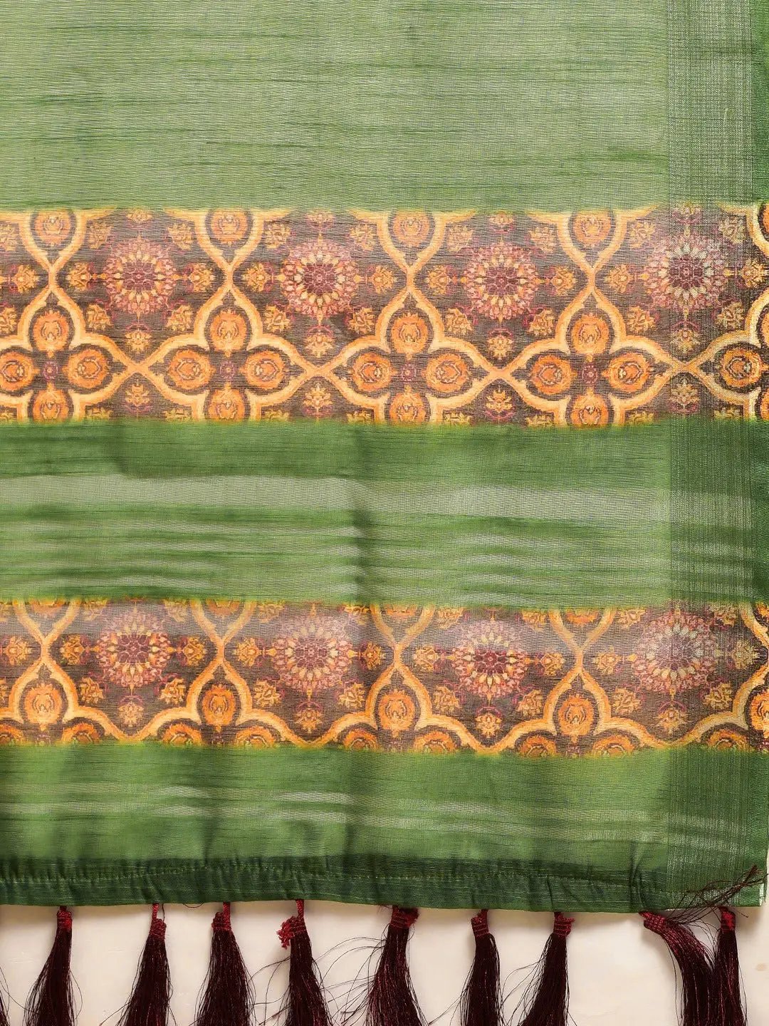 Soft Linen Digital Print Festive Wear Saree
