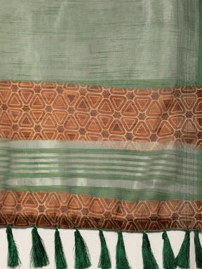 Exclusive Soft Linen Digital Print Festive Wear Saree