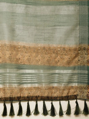 Exclusive Soft Linen Digital Print Festive Wear Saree