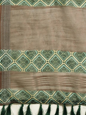 Exclusive Soft Linen Digital Print Festive Wear Saree
