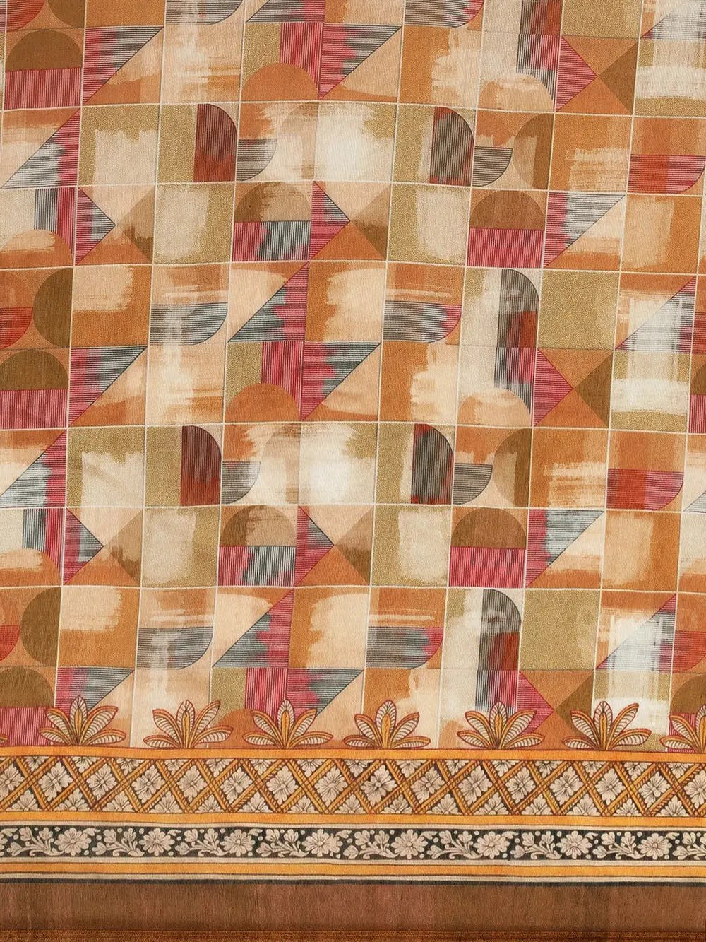 Soft Linen Kalamkari Digital Print Party Wear Saree