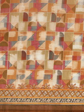 Soft Linen Kalamkari Digital Print Party Wear Saree