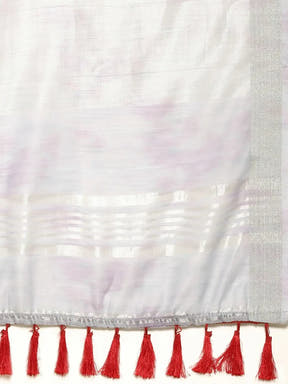 Digital Flower Print Desine Soft Linen Saree