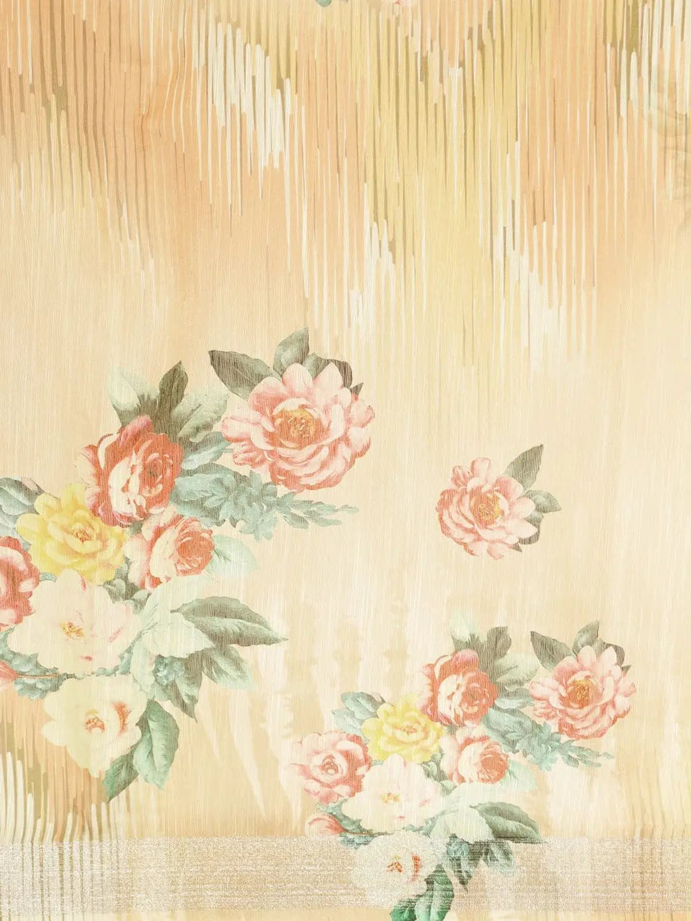  Digital Flower Print Desine Soft Linen Saree