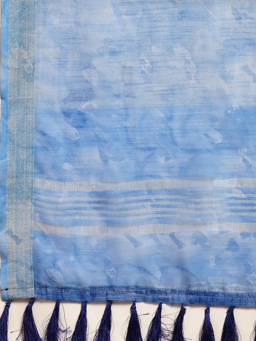 Digital Block Print Desine Soft Linen Saree