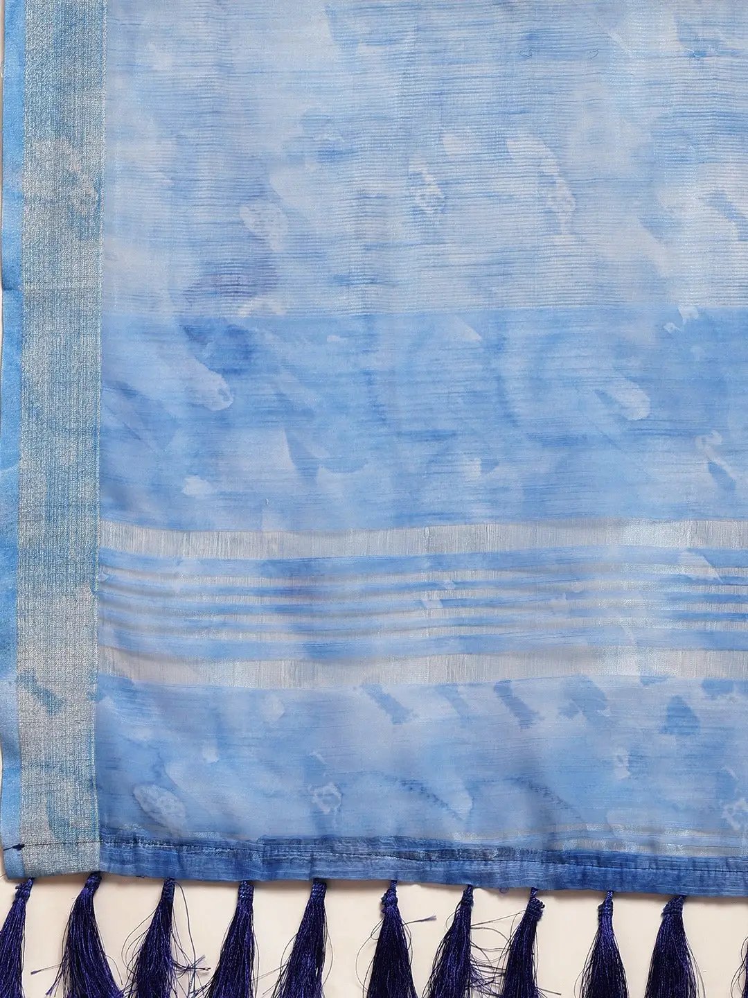 Digital Block Print Desine Soft Linen Saree