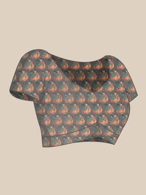 Digital Print Kalamakri Desine Soft Linen Saree