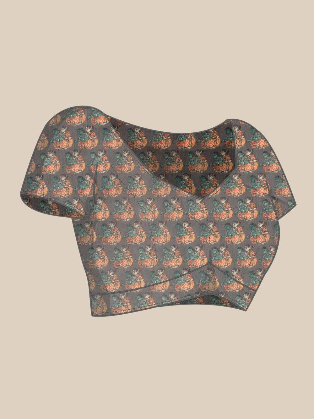 Digital Print Kalamakri Desine Soft Linen Saree