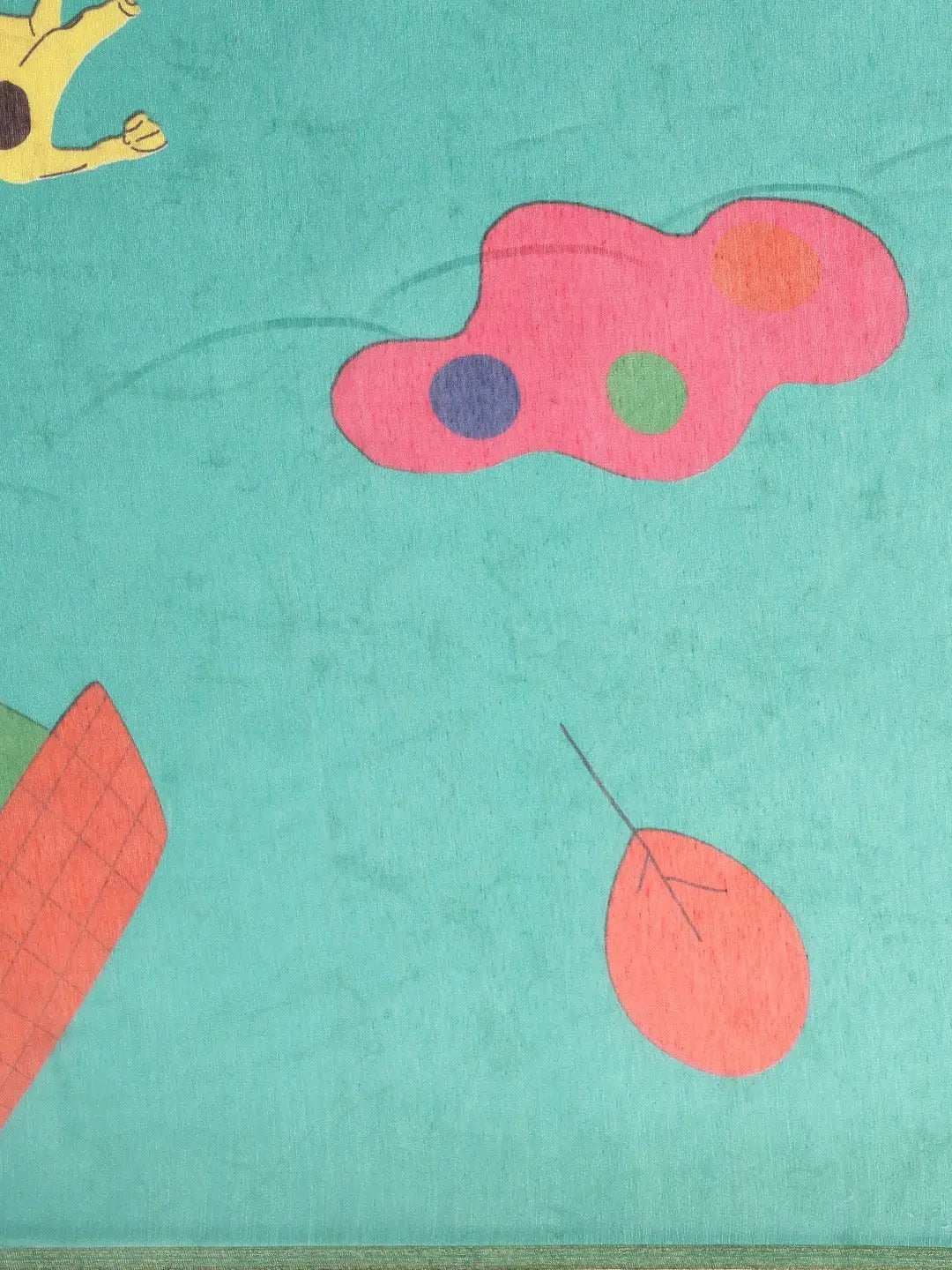  Digital Print Kalamakri Desine Soft Linen Saree