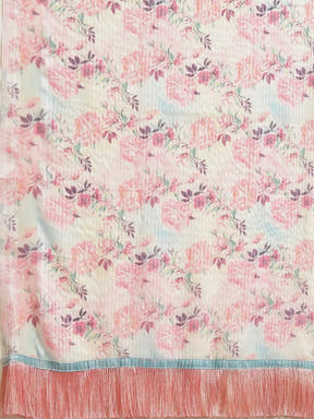 Vastranand Stylish Poly Chiffon Floral Digital Print Saree 